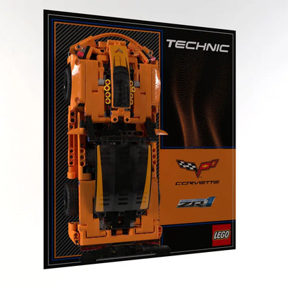 Wall Display Panel For LEGO  Chevrolet Corvette ZR1 42093