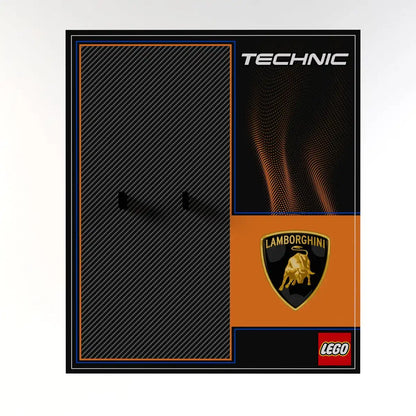Wall Display Panel For LEGO Lamborghini Huracán Tecnica Orange 42196