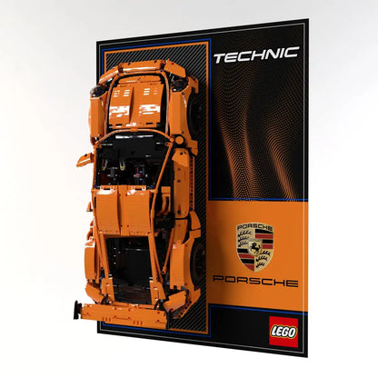 Wall Display Panel For LEGO Porsche 911 GT3 RS 42056