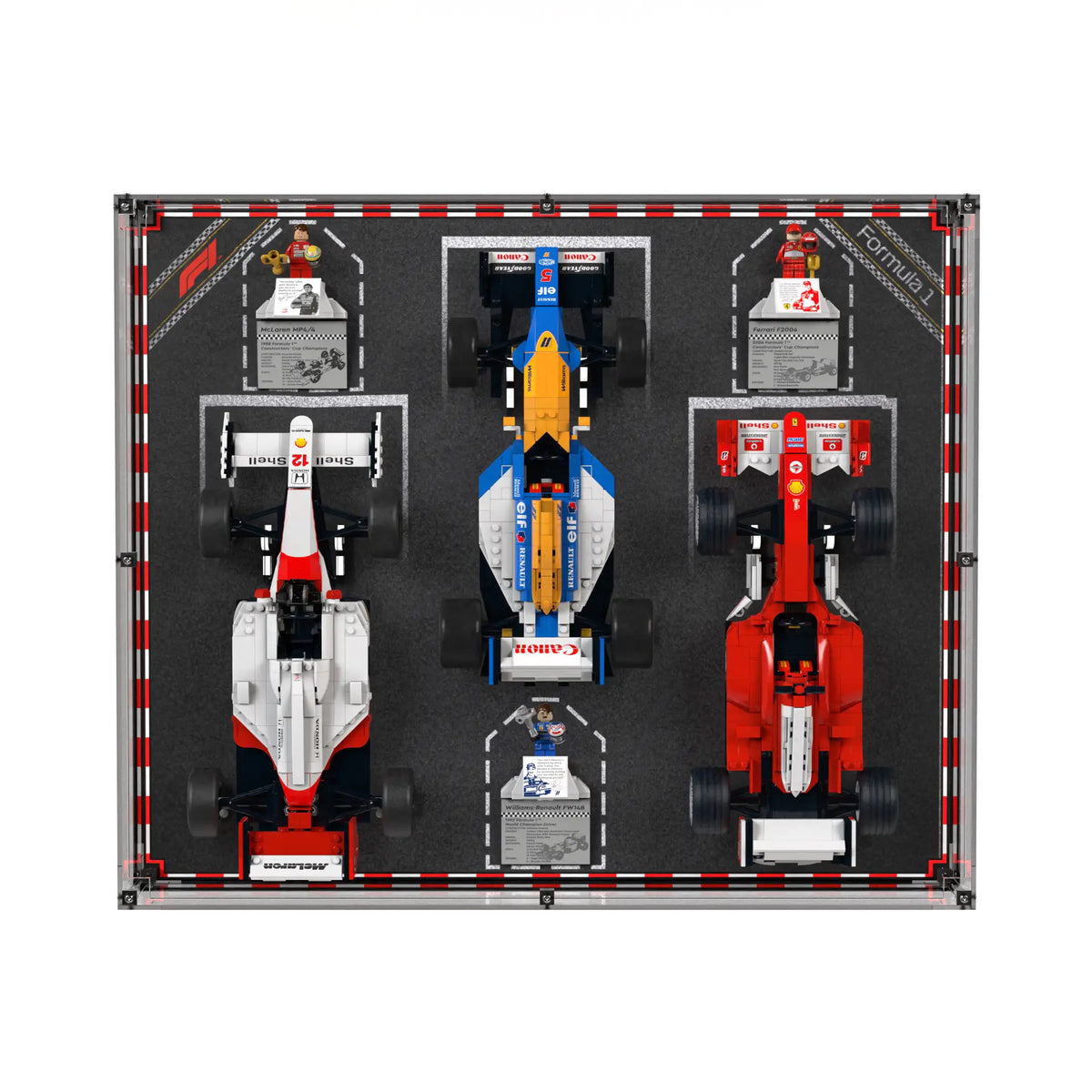 Wall Mounted Display Case for LEGO Icons: F1 Legends (10330, 10353, 11375)
