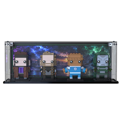 Display Case For LEGO Avengers: Doomsday Heroes & Villain 40880 with printed backdrop – Brick In It – Photo 1