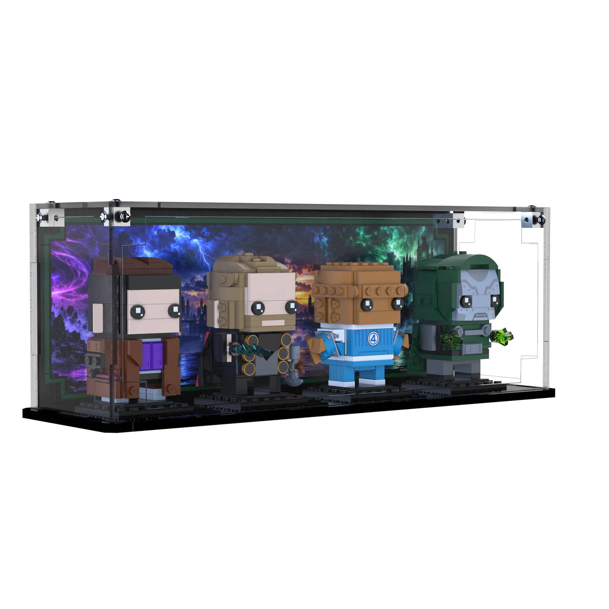 Display Case For LEGO Avengers: Doomsday Heroes & Villain 40880 with printed backdrop – Brick In It – Photo 2
