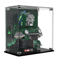 Display Case For LEGO Doctor Doom Bust 76345 with printed backdrop – Brick In It – Photo 2