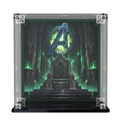 Display Case For LEGO Doctor Doom Bust 76345 with printed backdrop – Brick In It – Photo 4