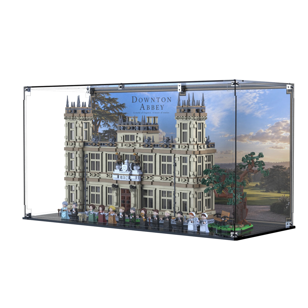 Display Case For LEGO Downton Abbey 21373 with printed backdrop – Brick In It – Photo 3