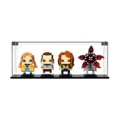 Display Case For LEGO Eleven, Max, Demogorgon And Holly Figures 40879 with clear back panel – Brick In It – Photo 1