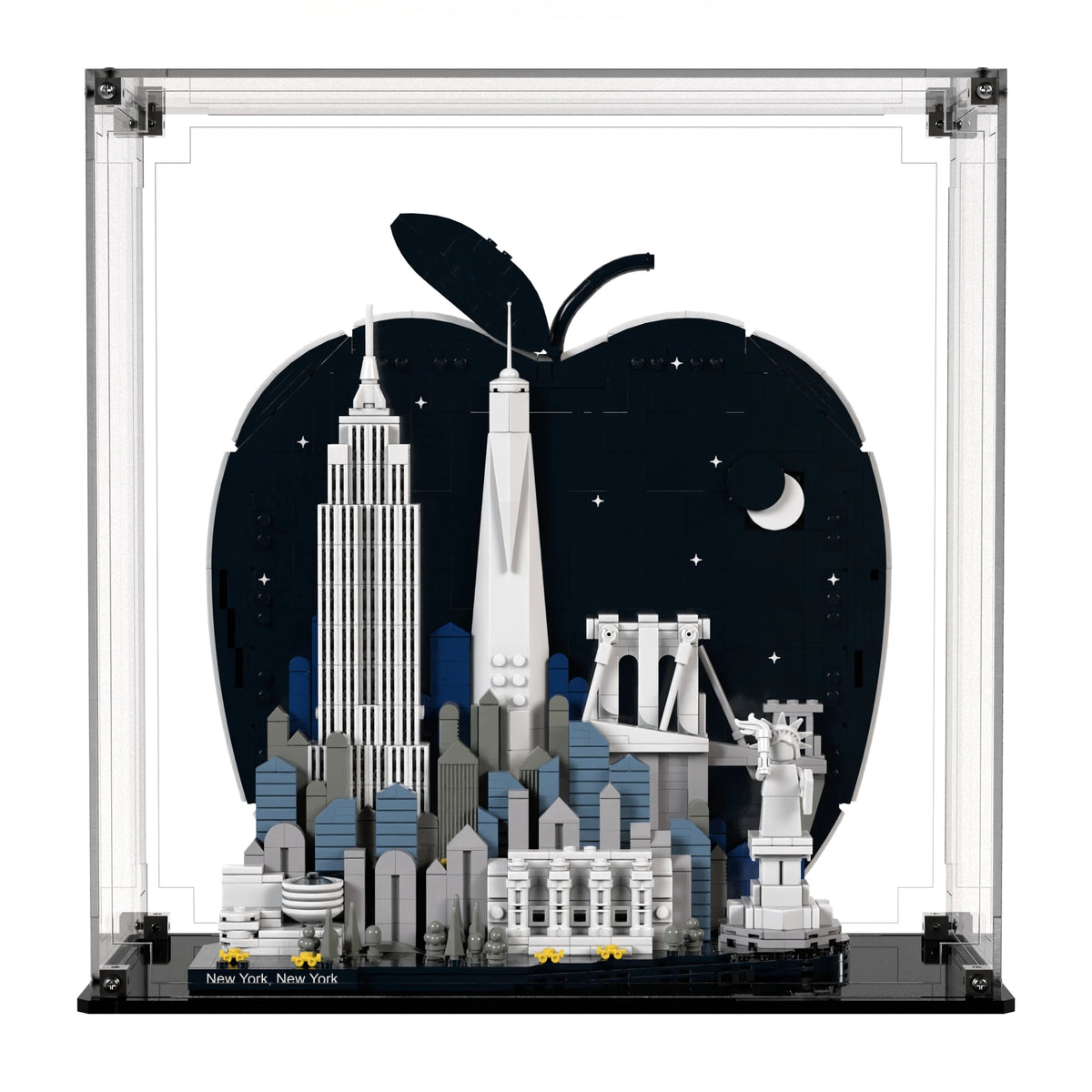 Display Case For LEGO New York City – The Big Apple 21066 with clear back panel – Brick In It – Photo 1