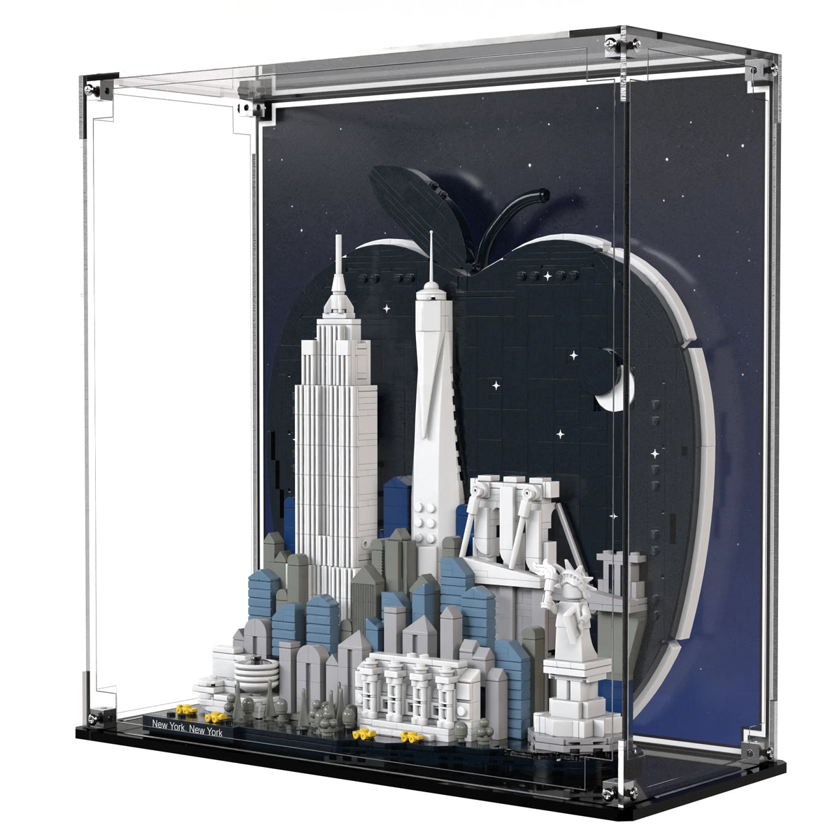 Display Case For LEGO New York City – The Big Apple 21066 with printed backdrop – Brick In It – Photo 3