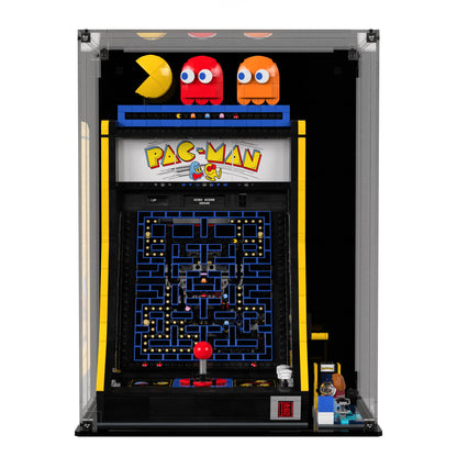 Display Case For LEGO Pac-man Arcade 10323 with printed backdrop – Brick In It – Photo 1