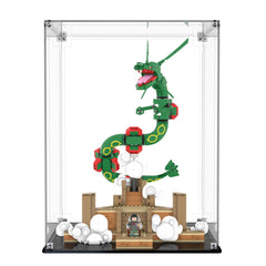 Display Case For LEGO Rayquaza 72168 with clear back panel – Brick In It – Photo 1
