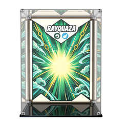 Display Case For LEGO Rayquaza 72168 with printed backdrop – Brick In It – Photo 4