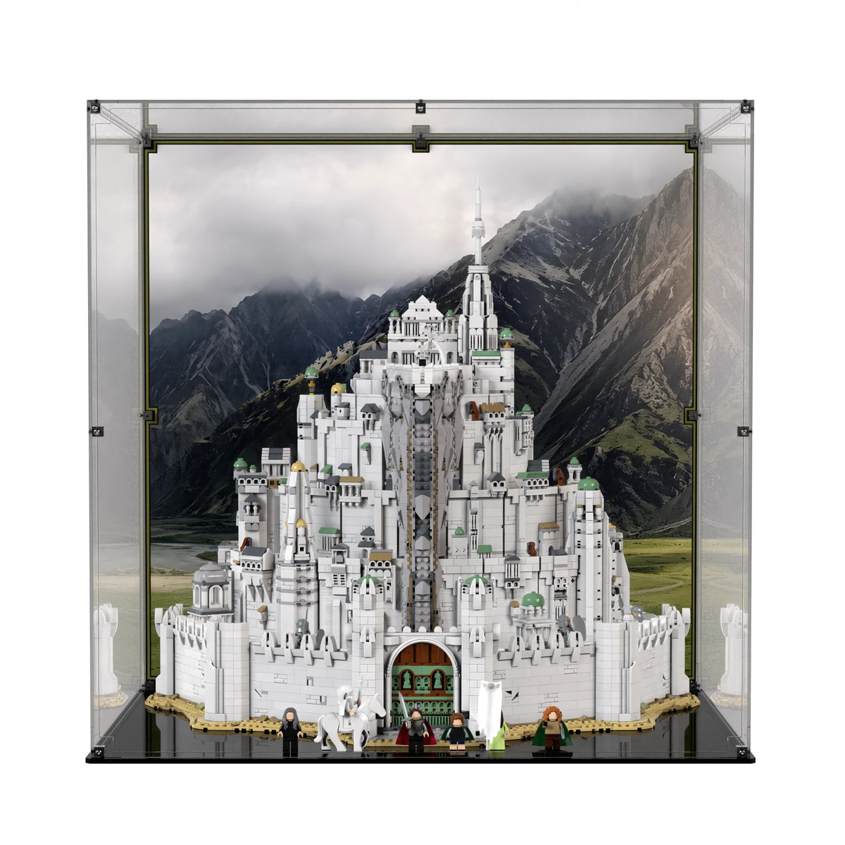 Display Case For LEGO The Lord Of The Rings: Minas Tirith 11377 with printed backdrop – Brick In It – Photo 1