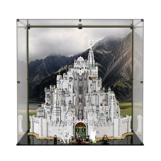 Display Case For LEGO The Lord Of The Rings: Minas Tirith 11377 with printed backdrop – Brick In It – Photo 1