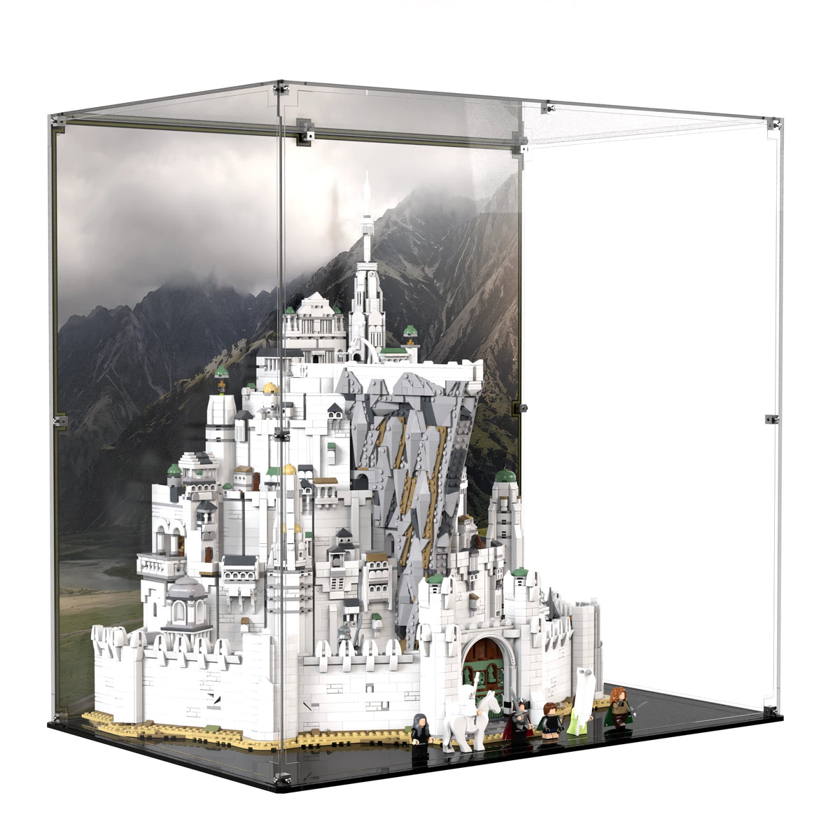 Display Case For LEGO The Lord Of The Rings: Minas Tirith 11377 with printed backdrop – Brick In It – Photo 2