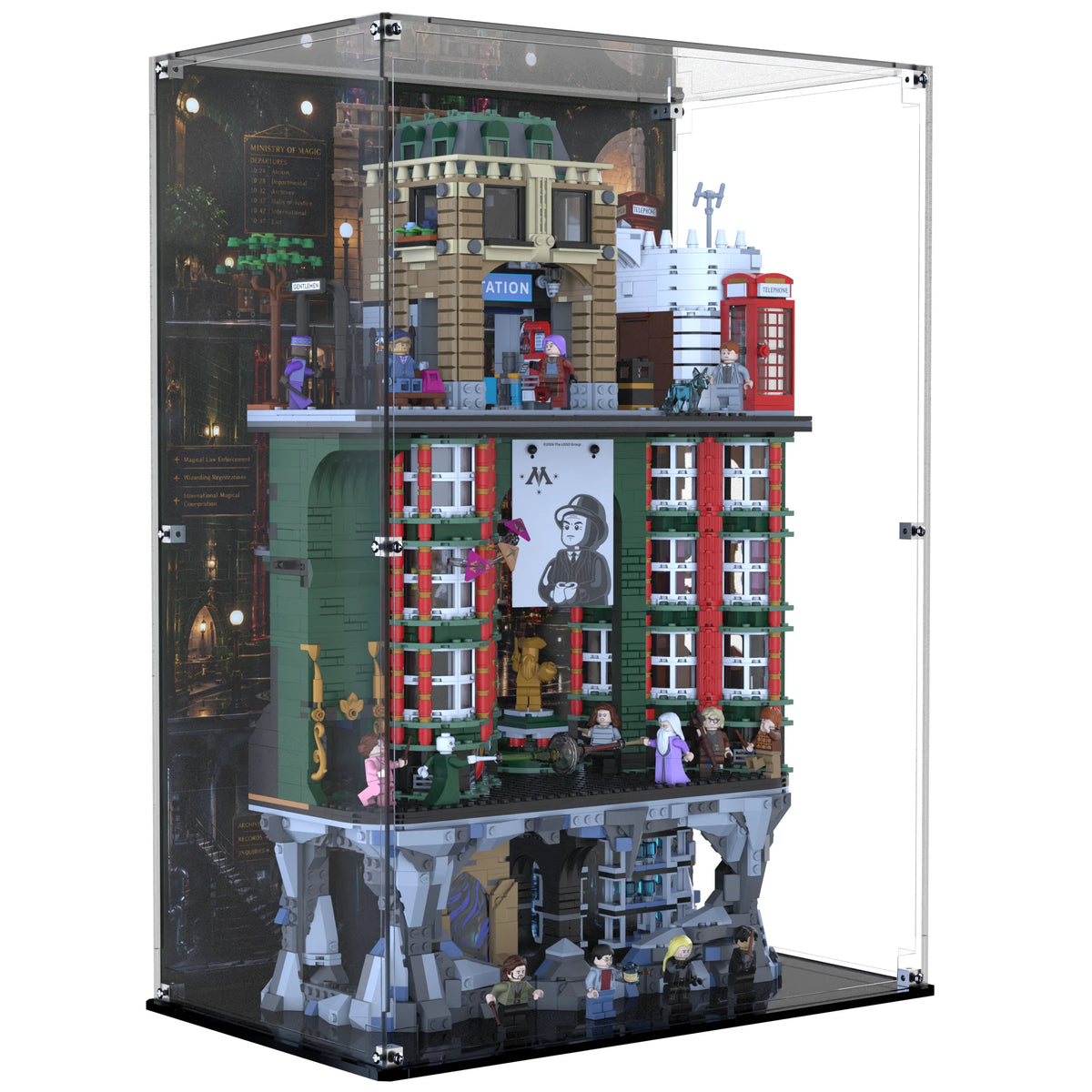 Display Case For LEGO The Ministry Of Magic – Collectors' Edition 76476 with printed backdrop – Brick In It – Photo 2
