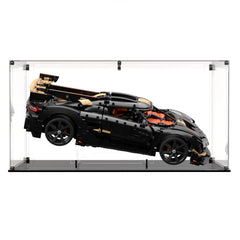 Display Case with Stand For LEGO Koenigsegg Sadair's Spear Megacar 42232 with clear back panel – Brick In It – Photo 1