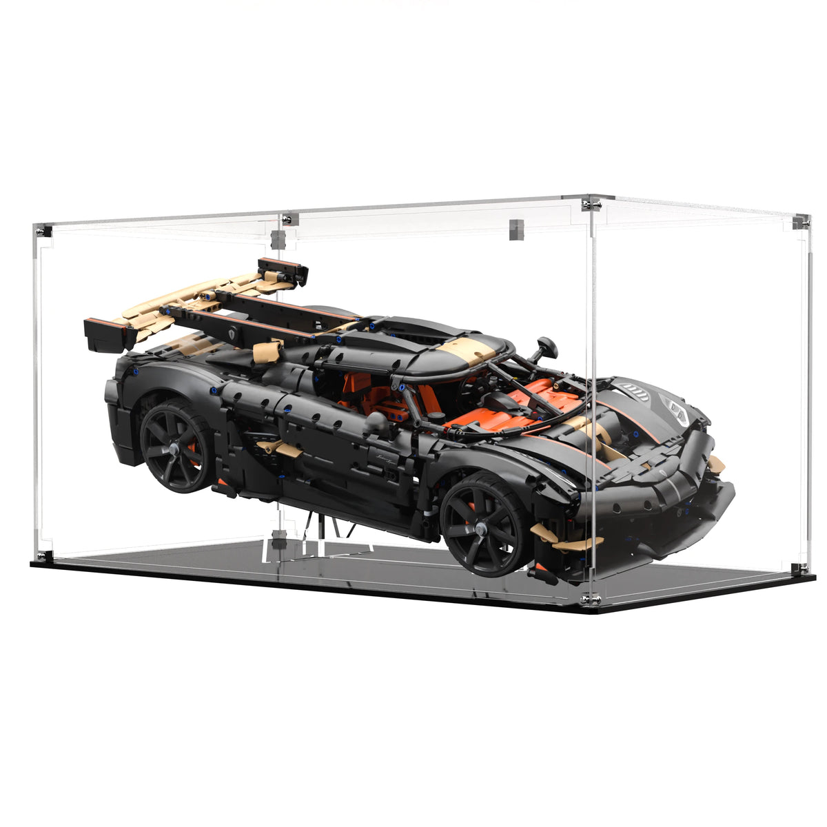 Display Case with Stand For LEGO Koenigsegg Sadair's Spear Megacar 42232 with clear back panel – Brick In It – Photo 3