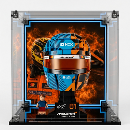 Display Case For LEGO Mclaren Mastercard F1 Team Oscar Piastri Helmet 43017