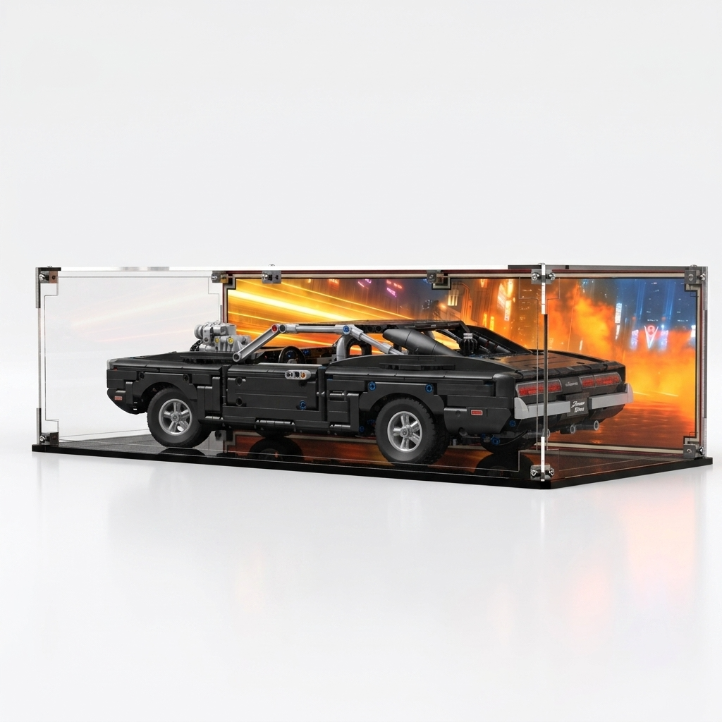 Display Case For LEGO Fast And Furious Dodge Charger R/t Car 42231
