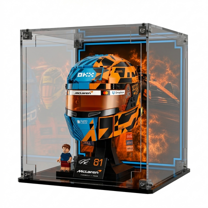 Display Case For LEGO Mclaren Mastercard F1 Team Oscar Piastri Helmet 43017