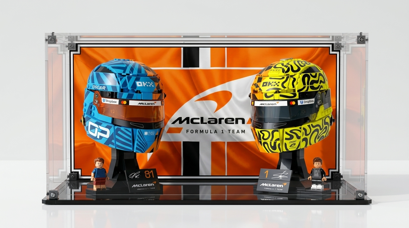 Display Case For LEGO Mclaren Mastercard F1 Team Lando Norris Helmet 43023