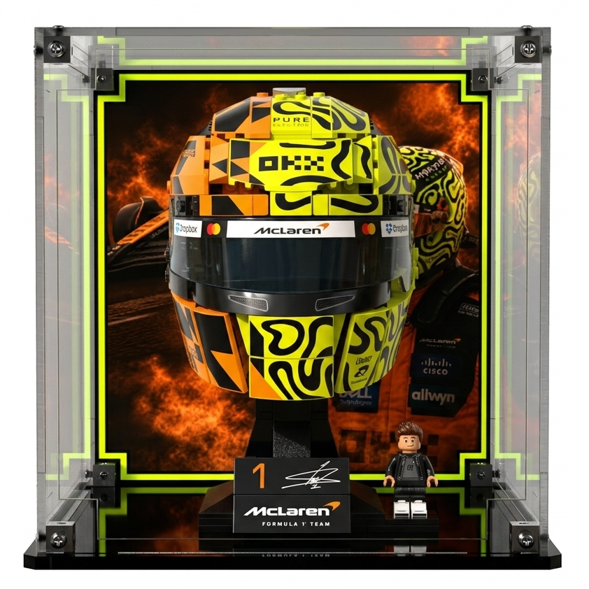 Display Case For LEGO Mclaren Mastercard F1 Team Lando Norris Helmet 43023