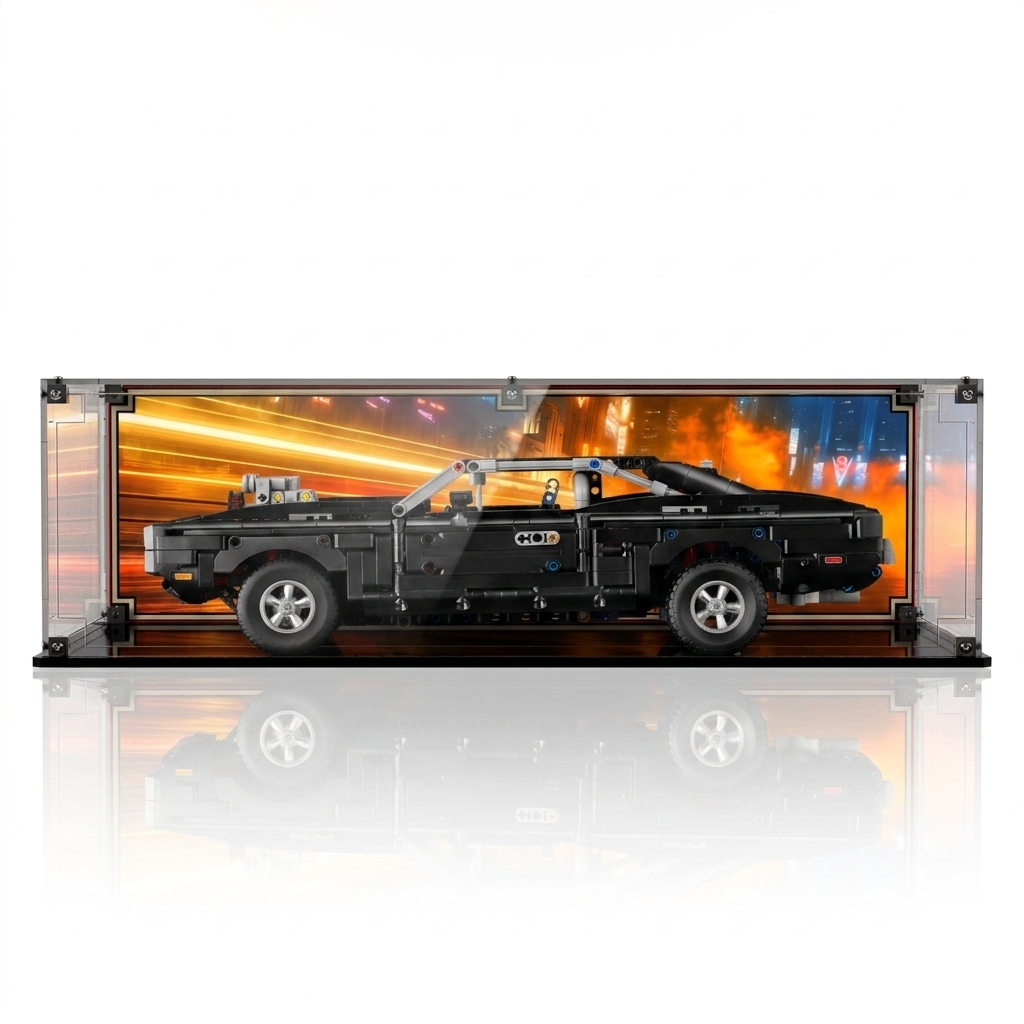 Display Case For LEGO Fast And Furious Dodge Charger R/t Car 42231