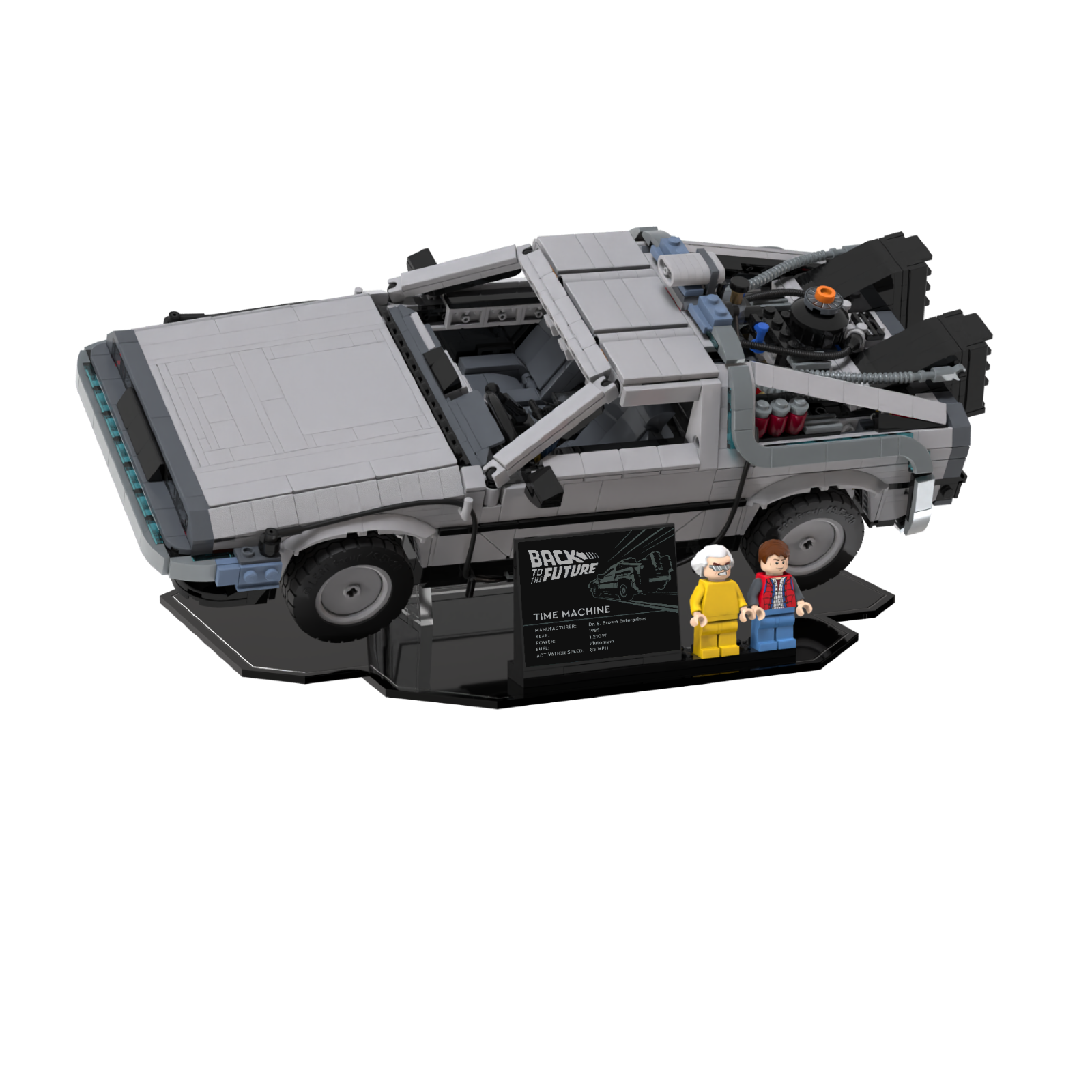 Display stand for LEGO® Back to the Future Time Machine (10300) — Wicked  Brick